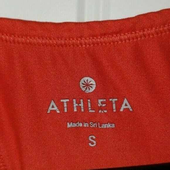 Orange Athleta Racerback Tank Small EUC Yoga Pilates - Picture 4 of 4